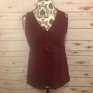 Burgundy Jennyfer Lace Top